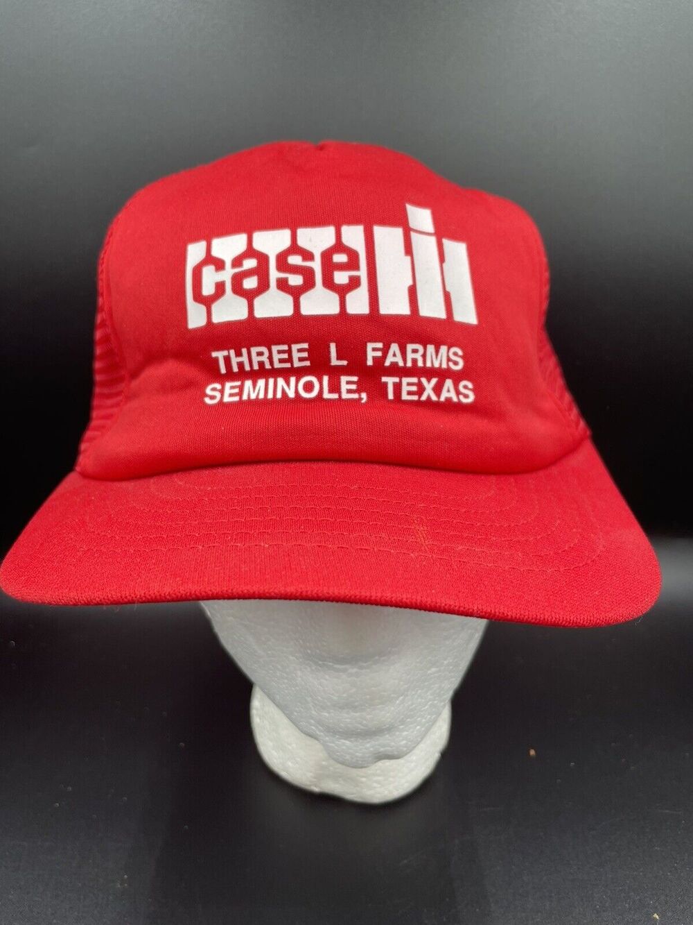 Vtg Case IH Tractor Trucker Hat Snapback USA Mesh Swingster Farming Harvester